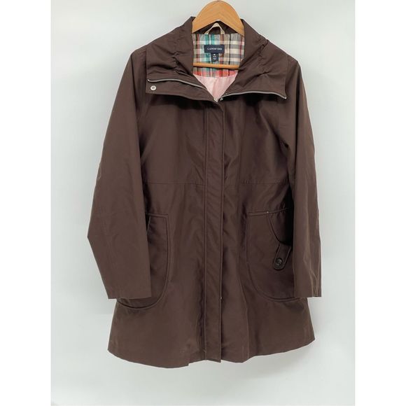Lands End Jacket Coat‎ Women Size Medium 10/12 Brown - Picture 1 of 10